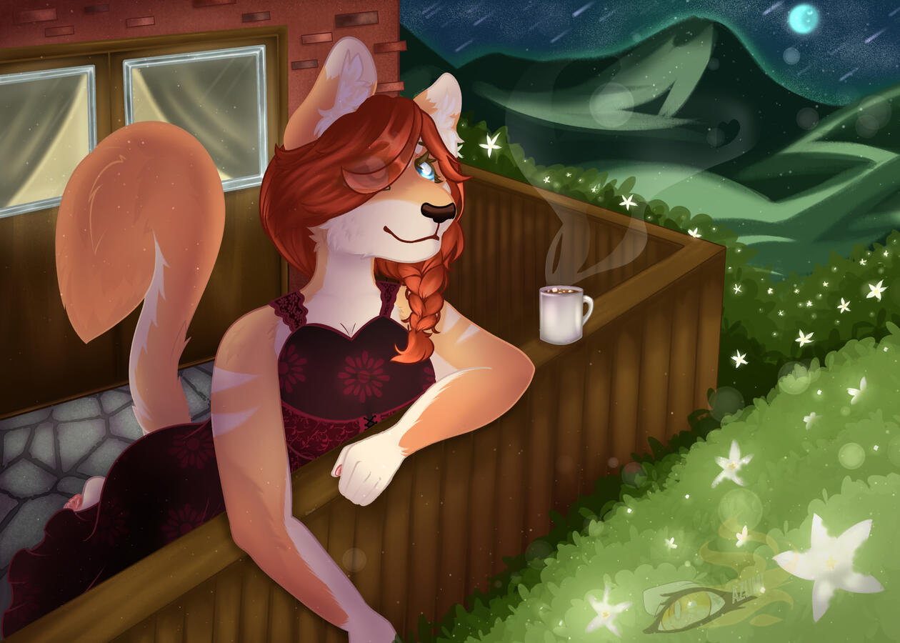 Full Body Scene - Lined/Shaded/&amp; Background